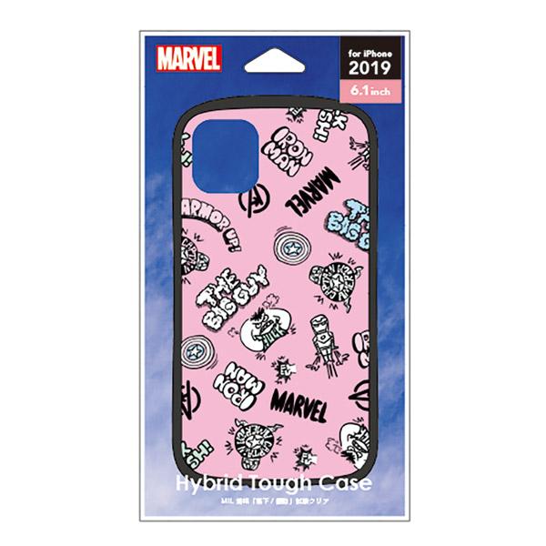 PGA iPhone 11 6.1インチ 用　ハイブリッドタフケース　 アベンジャーズ ピンク PG-DPT19B12AVG 【864】 [振込不可] | PGA | 01