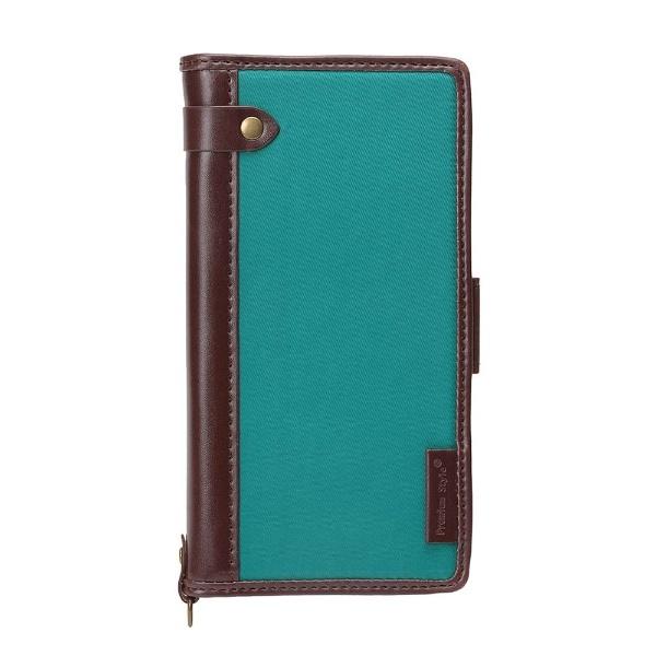 PGA iPhone X用　フリップカバー ナイロン生地　ブルーグリーン　PG-17XFP23BL [振込不可] | PGA | 02