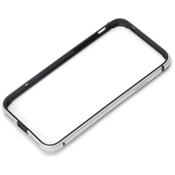 【在庫限り】 PGA iPhone X用　アルミ+TPUハイブリッドバンパー　シルバー　PG-17XBP05SV 【864】 [振込不可] | PGA | 01