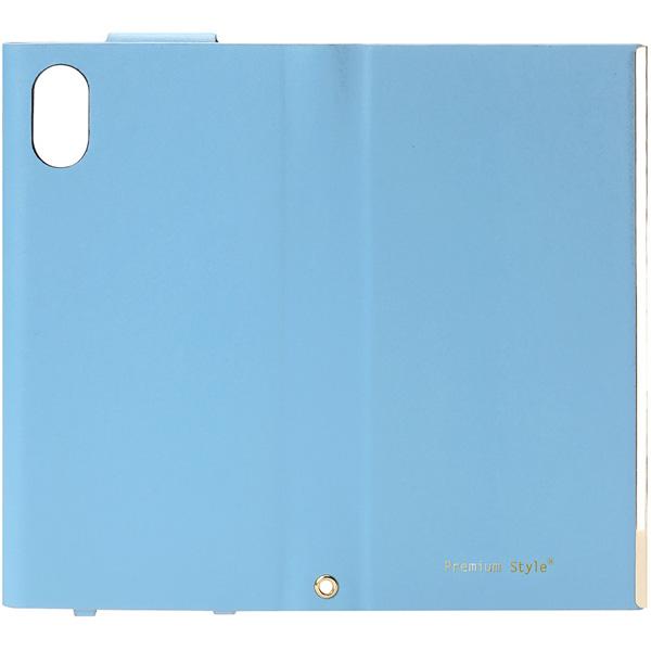 PGA iPhone X用 オールPUレザーフリップカバー ブルー PG-17XFP52BL ブルー PG-17XFP52BL ブルー 手帳型ケース Premium Style ブルー PG-17XFP52BL 【864】 | PGA | 04