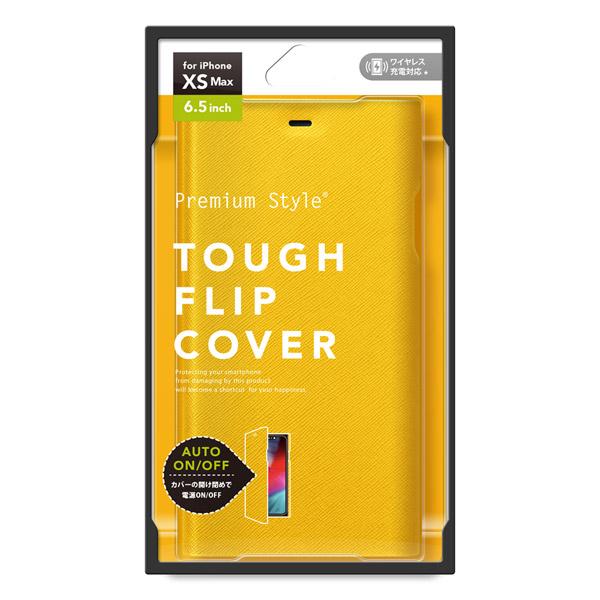 PGA iPhone XS MAX用 タフフリップカバー イエロー PG-18ZFP14YE イエロー 【864】 [振込不可] | PGA | 01