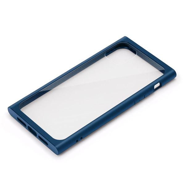 PGA iPhone 11 6.1インチ 用　クリアガラスタフケース　スクエア型　ネイビー PG-19BGT13NV 【864】 [振込不可] | PGA | 02