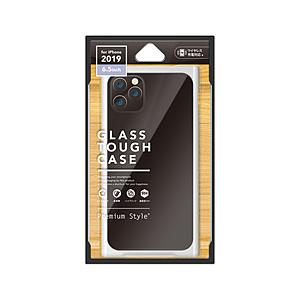 PGA iPhone 11 Pro Max 6.5インチ 用　クリアガラスタフケース　スクエア型　ホワイト PG-19CGT11WH 【852】 [振込不可] | PGA