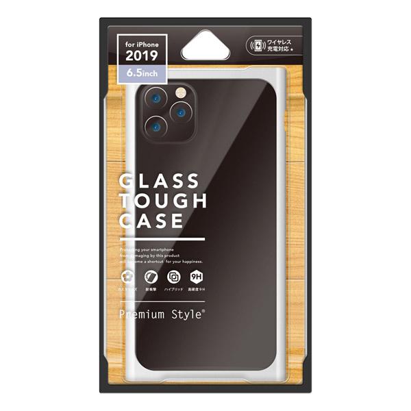 PGA iPhone 11 Pro Max 6.5インチ 用　クリアガラスタフケース　スクエア型　ホワイト PG-19CGT11WH 【852】 [振込不可] | PGA | 01