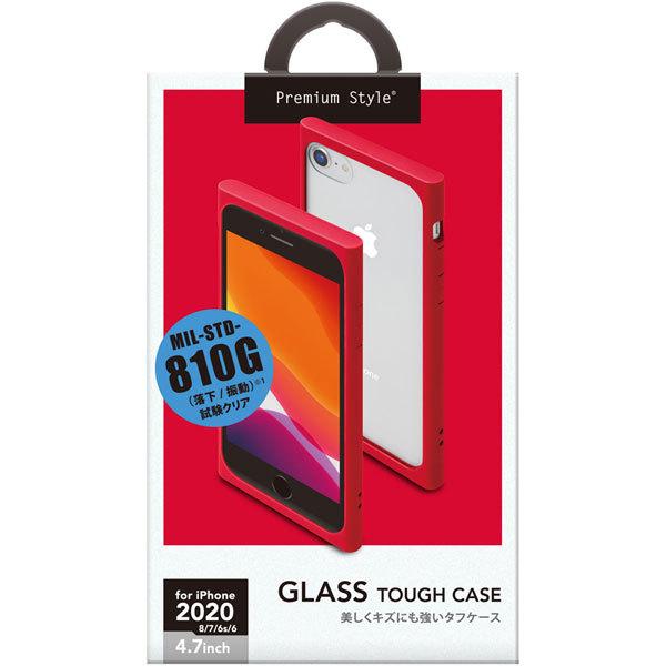 PGA iPhone SE（第2世代） ガラスタフケース レッド PG-20MGT02RD [振込不可] | PGA | 01