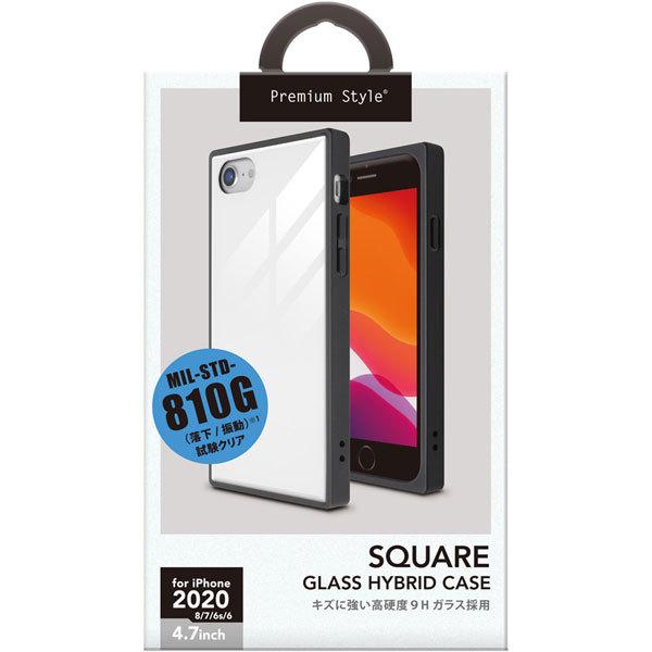 PGA iPhone SE（第2世代） ガラスハイブリッドケース ホワイト PG-20MGT10WH 【864】 [振込不可] | PGA | 01