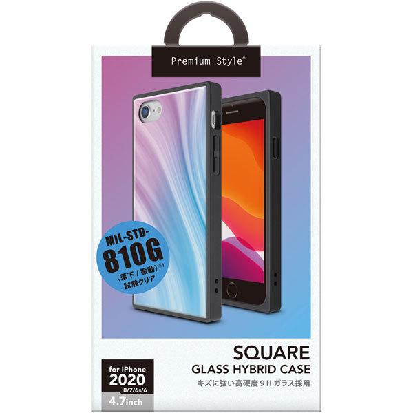 PGA iPhone SE（第2世代） ガラスハイブリッドケース パープル PG-20MGT13PP [振込不可] | PGA | 01