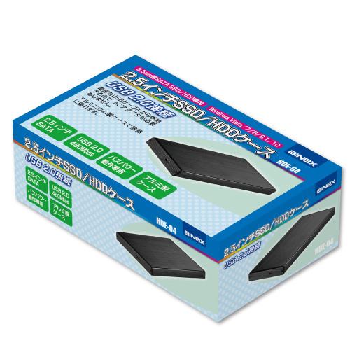 アイネックス HDE-04 (USB2.0接続 2.5インチSSD/HDDケース) |  | 03