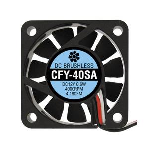 アイネックス ケース用ファン40mm 薄型静音タイプ CFY-40SA ブラック | 