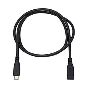 アイネックス USB-C延長ケーブル [USB-C オス→メス USB-C /充電 /転送 /1m /USB Power Delivery /100W /USB3.2 Gen1]  ブラック U31CC-MF10 【864】 | 