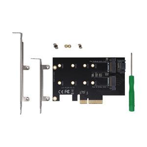 アイネックス インターフェースカード NVMe / SATA M.2 SSDスロット［PCI-Express］   AIF-09 | 