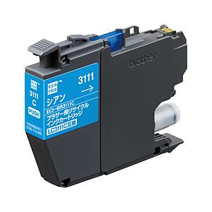 エコリカ ECI-BR3111C 互換リサイクルインクカートリッジ [ブラザー LC3111C] シアン | エコリカ