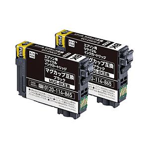 エコリカ ECI-EMUGB-2P 互換リサイクルインクカートリッジ [エプソン /MUG-BK(2個)] マグカップ ブラック | エコリカ