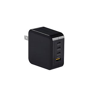 LAZOS AC充電器 窒化ガリウム採用 GaN第3世代 4ポート PD対応 100W   L-AC4-G100B ［4ポート /Smart IC対応 /GaN(窒化ガリウム) 採用］ | 
