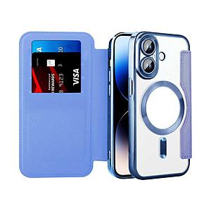 ROYAL MONSTER iPhone16 Plus MagSafe対応 手帳型ケース  シーブルー RM-16MGPL-SB 【864】 | 