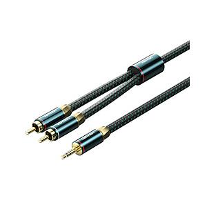 VENTION 8.0m オーディオケーブル ステレオミニプラグ⇔RCAピンプラグ  グリーン BC-1078 ［8.0m］ | 