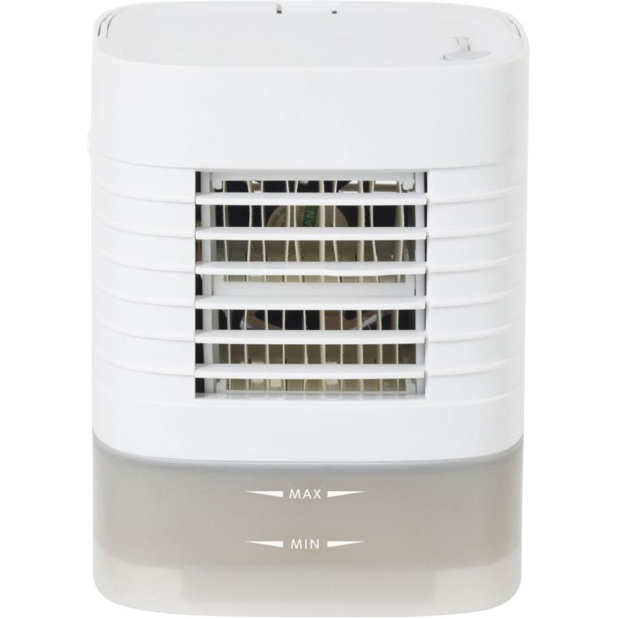 シィーネット ミニ冷風扇〔ルーバー上下調節可能・マイコンタイプ・ミニ保冷剤2個付き・持ち運びに便利な取っ手付き〕  ホワイト CRU302 |  | 03