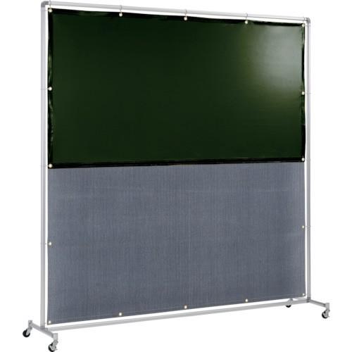 吉野 吉野　遮光火花兼用衝立（ダークグリーン×Ａ種シート）２×２　単体型キャスター足 | 吉野