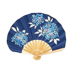 山二 扇子　あじさい・紺 | ブランド登録なし