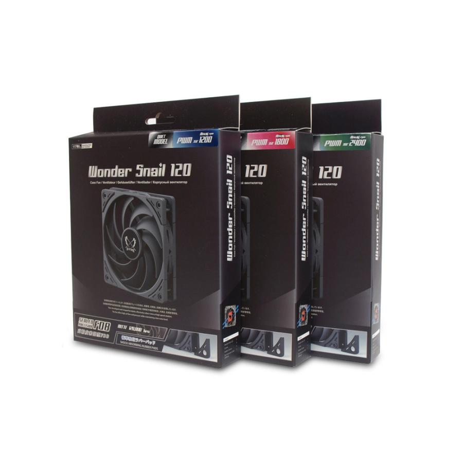 サイズ ケースファン [120mm /1200RPM] WONDER SNAIL 120 PWM ブラック WS1225FD12-P |  | 08