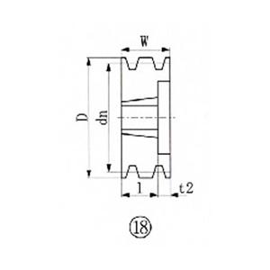 エバオン ブッシングプーリー　SPA　160mm　溝数3　SPA1603 | 