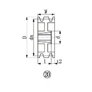 エバオン ブッシングプーリー　SPB　212mm　溝数3　SPB2123 | 