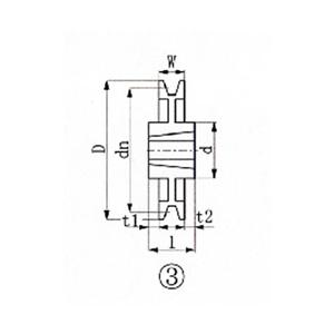 エバオン ブッシングプーリー　SPZ　280mm　溝数1　SPZ2801 | 