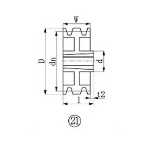 エバオン ブッシングプーリー　SPZ　315mm　溝数3　SPZ3153 | 