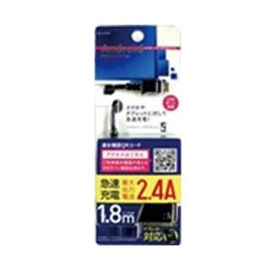 オズマ タブレット/スマートフォン対応[USB microB/USB給電] AC充電器+USBポート 2.4A (1.8m/1ポート・ブラック) IACU-SP02KN | osma