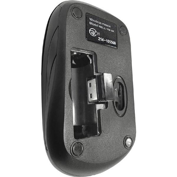 【在庫限り】 LAZOS L-YM-BK マウス LAZOS ブラック [光学式 /3ボタン /USB /無線(ワイヤレス)] [振込不可] |  | 02