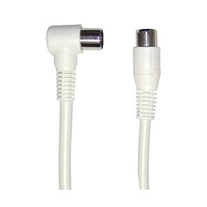 SSAサービス 2m 4K8K対応 テレビアンテナケーブル 【地上波デジタル、BSデジタル、CSデジタル】  4C 内バネプッシュ式 片側L型  ホワイト S4-SL-2M | 