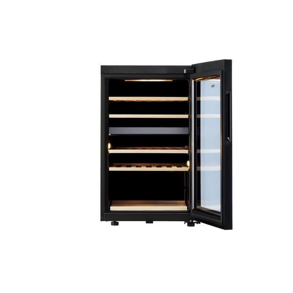【基本設置料金セット】 ハイアール ワインセラー108L JQ-F108A 木製ラック  ブラック JQ-F108A-K ［41本 /右開き］ 【お届け日時指定不可】 |  | 02