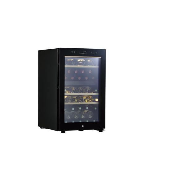 【基本設置料金セット】 ハイアール ワインセラー108L JQ-F108A 木製ラック  ブラック JQ-F108A-K ［41本 /右開き］ 【お届け日時指定不可】 |  | 05