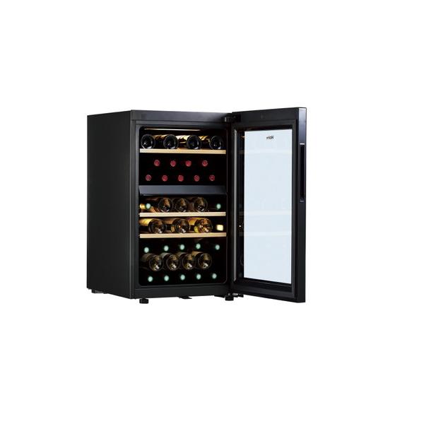 【基本設置料金セット】 ハイアール ワインセラー108L JQ-F108A 木製ラック  ブラック JQ-F108A-K ［41本 /右開き］ 【お届け日時指定不可】 |  | 07