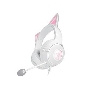 RAZER(レイザー) RZ04-04730600-R3M1 ゲーミングヘッドセット Kraken Kitty V2「ネコミミ」 White ［USB /両耳 /ヘッドバンドタイプ］ 【sof001】 | Razer