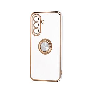 レイアウト Galaxy A57 5G / ソフトケース 精密設計 フレームメッキ +リング /  ホワイト/ゴールド RT-GA26M1TRE/WG | ray-out