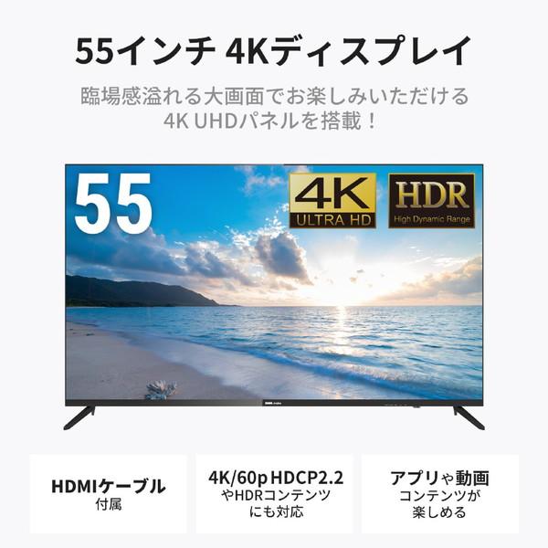 DMM.COM PCモニター DMM.make 4K DISPLAY DKS-4K55DG6 ［55型