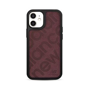 エムディーシー iPhone 12/12 Pro New Balance [サイドオーナメントケース/スタンプロゴスエード/バーガンディ] | 