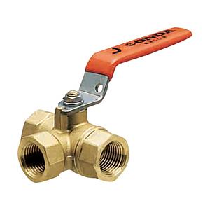 オンダ T型（三方）ボールバルブ レバーハンドル Rc1/2×Rc1/2×Rc1/2   T-13 | 