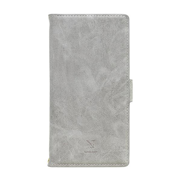 ナチュラルデザイン マルチタイプ手帳型ケース L-size Style Natural Gray   ML-L-VS01 【864】 |  | 01