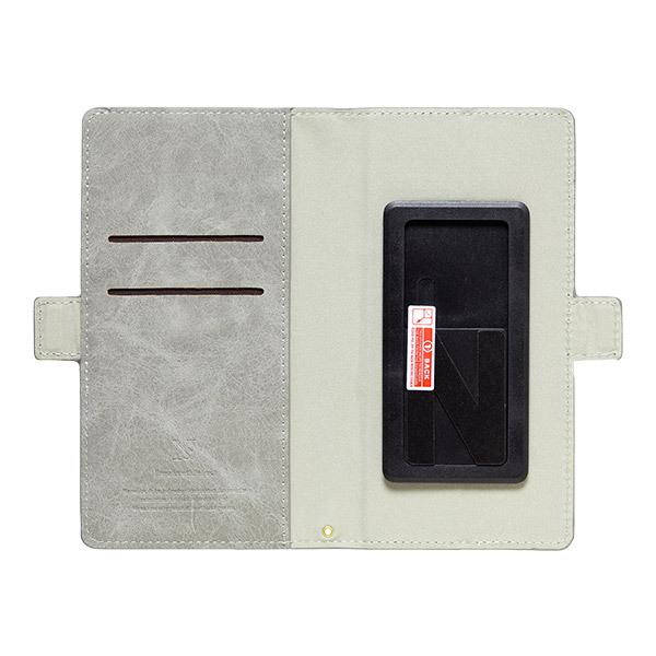 ナチュラルデザイン マルチタイプ手帳型ケース L-size Style Natural Gray   ML-L-VS01 【864】 |  | 03
