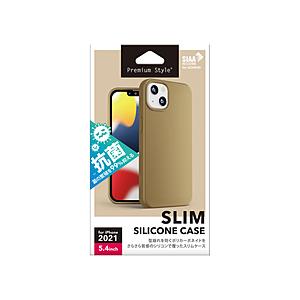 PGA iPhone 13 mini対応 5.4inch 抗菌スリムシリコンケース Premium Style ベージュ PG-21JSC03BE | PGA