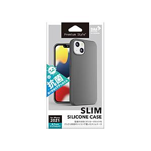 PGA iPhone 13 対応 6.1inch 2眼 抗菌スリムシリコンケース グレー Premium Style PG-21KSC02GY | PGA