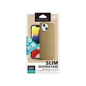 PGA iPhone 13 対応 6.1inch 2眼 抗菌スリムシリコンケース ベージュ Premium Style PG-21KSC03BE | PGA