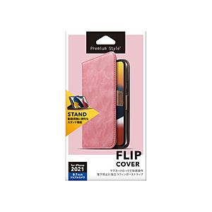 PGA iPhone 13 Pro 対応 6.1inch 3眼 フリップカバー Premium Style ダスティピンク PG-21NFP03PK | PGA