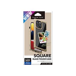 PGA iPhone 13 Pro 対応 6.1inch 3眼 ガラスタフケース スクエアタイプ Premium Style ベージュ PG-21NGT07BE 【852】 | PGA