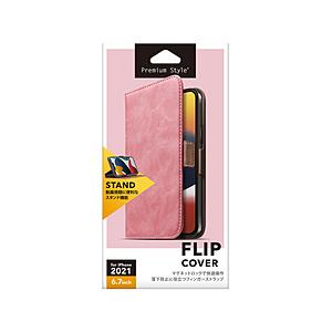 PGA iPhone 13 Pro Max対応 6.7inch フリップカバー ダスティピンク Premium Style PG-21PFP03PK | PGA