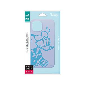 PGA iPhone 13 mini対応 5.4inch 抗菌スリムシリコンケース Premium Style ドナルドダック PG-DSC21J03DND 【852】 | PGA