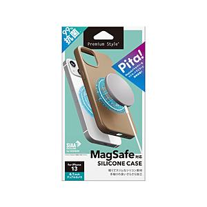 PGA iPhone 13用 MagSafe対応 抗菌スリムシリコンケース　ベージュ Premium Style ベージュ PG-21KMGSC02BE｜y-sofmap