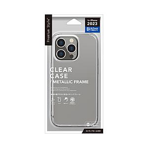 PGA iPhone 15 Pro メタリックフレーム ソフトケース Premium Style シルバー PG-23BTP05SV | PGA